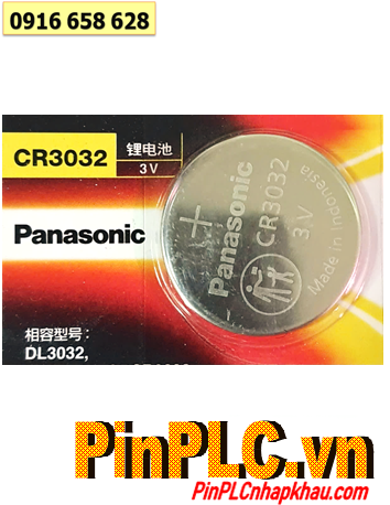 Panasonic CR3032, Pin 3v Lithium Panasonic CR3032, CR-3032CH/5B chính hãng, X.Xứ Indonesia